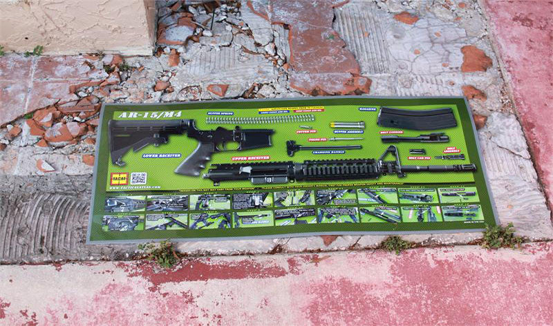 Compact AR-15 Gun Cleaning Mat (OD Green) - Tactical Atlas