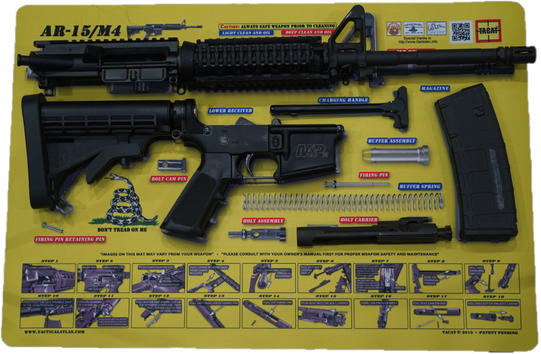 Don't Tread On Me - AR-15 Padded Gun Cleaning Mat by Tactical Atlas - Tactical Atlas