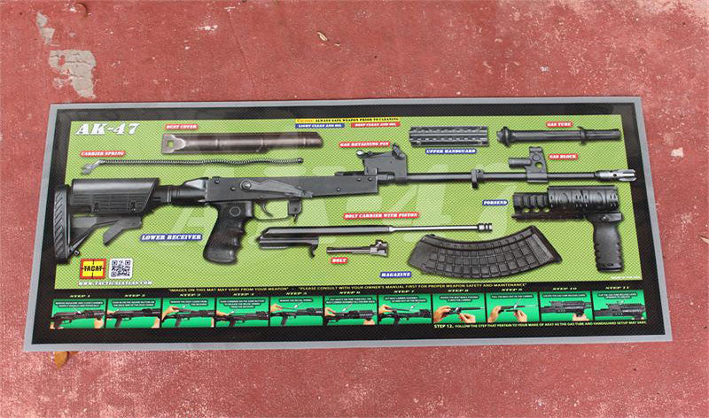 Kalashnikov AK-47 Gun Cleaning Mat (OD Green) - Tactical Atlas